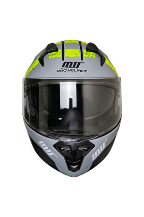 Motosiklet Çene Açılır Kask Güneş Vizörlü Ece 22.06 Sertifikalı Yeni Sezon Motor Kaskı V2 Neon