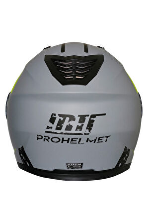 Motosiklet Çene Açılır Kask Güneş Vizörlü Ece 22.06 Sertifikalı Yeni Sezon Motor Kaskı V2 Neon