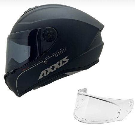 Motosiklet Draken S Solid Mat Siyah V.2 Motor Kaskı Çift Vizörlü