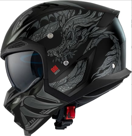 Motosiklet KaskI Hunter SV Oni B2 Matt Gray Sport Moduler Kask Off-Road