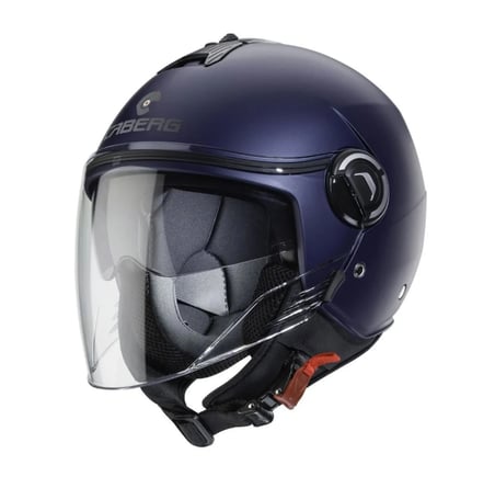Motosiklet Kaskı Riviera V4 Matt Blue Güneş Vizörlü Yarım Açık Kask