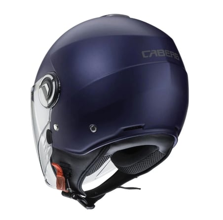 Motosiklet Kaskı Riviera V4 Matt Blue Güneş Vizörlü Yarım Açık Kask