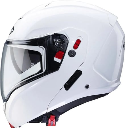 Motosiklet Kaskı Horus X Metal Beyaz Motor Çene Açılır Kask