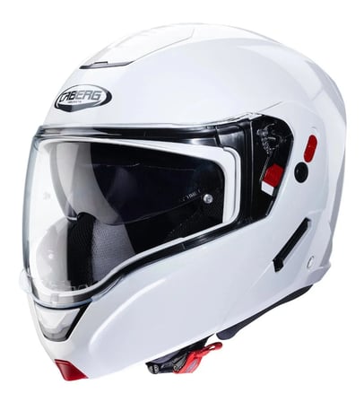 Motosiklet Kaskı Horus X Metal Beyaz Motor Çene Açılır Kask