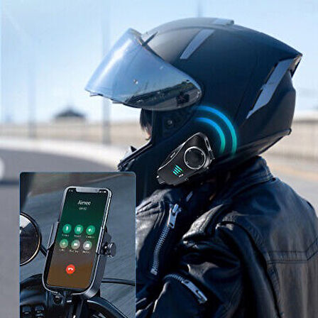 Motosiklet Kask İntercom Su Geçirmez 1080P Hd Sürüş Kaydedici Kamera 5.3 Bluetooth