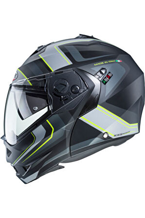 DUKE II TOUR ÇENE AÇILIR MOTOSİKLET KASK MATT YELLOW/MOTOR KASKI