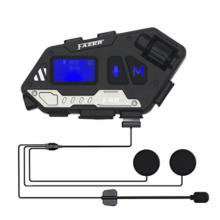 Motosiklet İntercom Seti Yeni Sürüm Bluetooth V5.4 LCD Ekran Kask Kulaklığı
