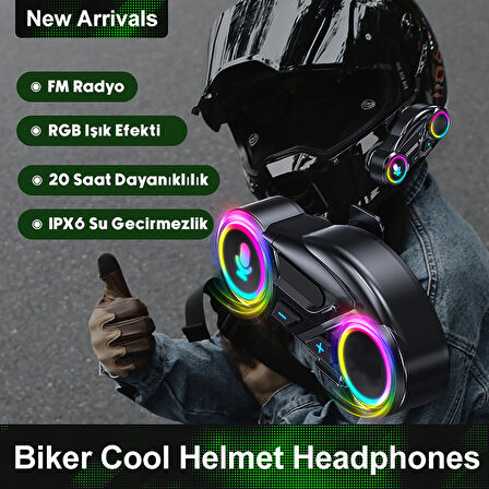 Motosiklet İntercom Seti Yeni Sürüm Bluetooth V6.0 Rgb Kask Kulaklık