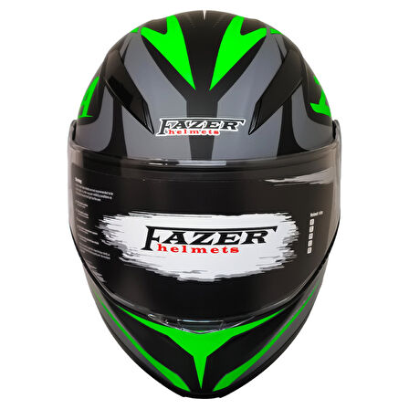 Motosiklet Çene Açılır Kask Ece 22.06 Sertifika Güneş Vizörü Motor Kaskı Zebra Neon