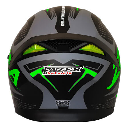Motosiklet Çene Açılır Kask Ece 22.06 Sertifika Güneş Vizörü Motor Kaskı Zebra Neon