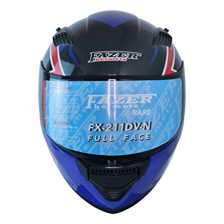 Motosiklet Kask Ece 22.R06 Double Vizörlü Full Face Motor Kaskı Rush