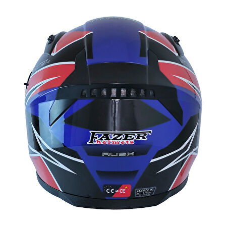 Motosiklet Kask Ece 22.R06 Double Vizörlü Full Face Motor Kaskı Rush