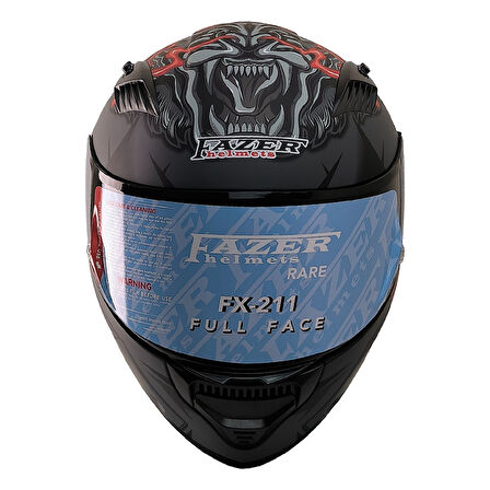 Motosiklet Kask Ece 22.R06 Double Vizörlü Full Face Spoiler Motor Kaskı Beast Black