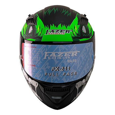 Motosiklet Kask Ece 22.R06 Double Vizörlü Full Face Spoiler Motor Kaskı Rage
