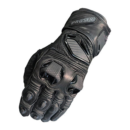 Motosiklet Eldiveni Racing Full Koruma Leather Motorcu Eldiven Siyah