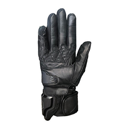 Motosiklet Eldiveni Racing Full Koruma Leather Motorcu Eldiven Siyah