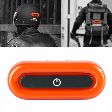 Motosiklet ve Bisiklet Kask Çanta vb Uyumlu Led Çakar Gece Görünürlük Usb'li Led
