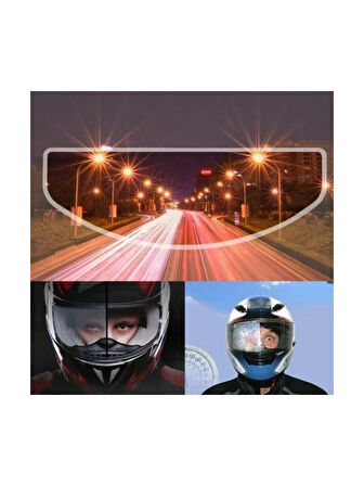 Motosiklet Kask Vizör Buğu Önleyici Pinlock Üniversal Dayanıklı Nano Kaplama Yapışkan Anti Fog