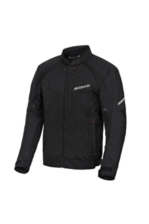 Motosiklet Yazlık File Mont Full Korumalı Kanvas Kumaş Görünmez Reflektör Logo Motor Montu Siyah