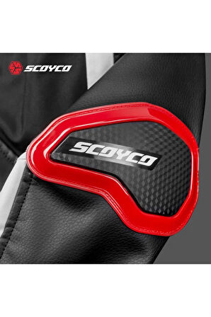 Motosiklet Montu Full Korumalı 4 Mevsim Pu Kaplamalı Deri Ve Maxdura Kumaş Motor Mont Red