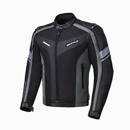 Motosiklet Montu Full Korumalı 4 Mevsim Pu Kaplama Deri ve Maxdura Kumaş Mont Siyah Yeni