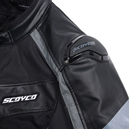 Motosiklet Montu Full Korumalı 4 Mevsim Pu Kaplama Deri ve Maxdura Kumaş Mont Siyah Yeni