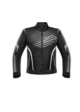 Motosiklet Montu Full Korumalı 4 Mevsim Maxdura Kumaş ve PU Deri Motor Mont Black Edt