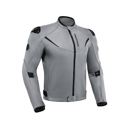 Motosiklet Yazlık Mont Tam Fileli Çelik Omuz Korumalı Mesh Motorcu Montu Grey