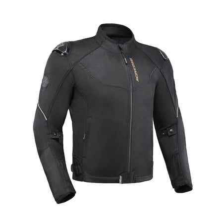 Motosiklet Yazlık Mont Tam Fileli Çelik Omuz Korumalı Mesh Motorcu Montu Black