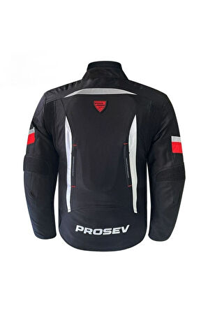 Motosiklet Montu 4 Mevsim Full Koruma Özel Oxford 600-D Kumaş Motor Mont Red