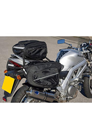 Motosiklet Travel Arka 3’lü Heybe Takım Arka ve Yan Soft Kumaş Motor Çanta Seti Saddle Bag 3'lü