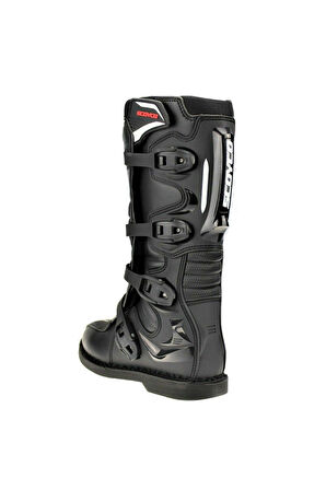 Motosiklet Off-road Motocross Botu Güçlendirilmiş Koruma Uzun Model Deri Cross Prof Bot Siyah