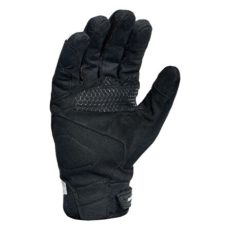 Motosiklet Kışlık Eldiven Waterproof Oxford ve Deri Kumaş Premium Motor Korumalı Eldiveni Beyaz
