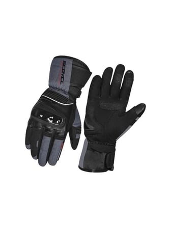 Motosiklet Eldiveni Kışlık Model 500D Oxford Kumaş Full Korumalı Dark Gri Eldiven