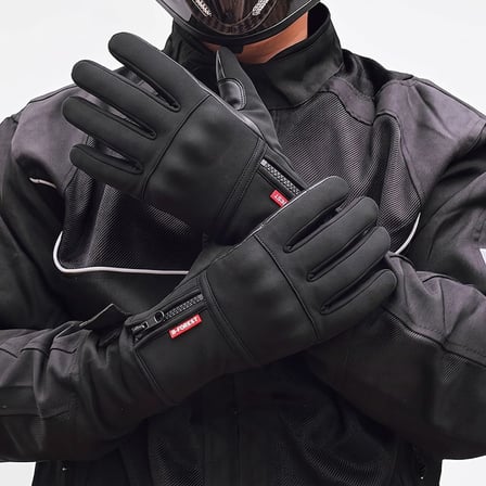 Motosiklet Eldiven Neopren Full Korumalı Ayarlanabilir Fermuarlı Motorcu Eldiven