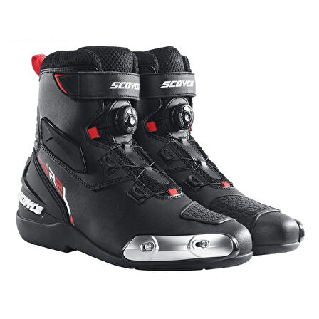 Motosiklet Racing Bot Atop Bağcık Sistemi Deri İtalyan Tasarım Çelik Koruma Touring Motor Botu