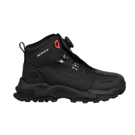 Motosiklet Touring Bot Mikrofiber Atop Bağcık 4 Mevsim Motorcu Botu Siyah