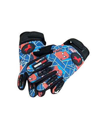 Motosiklet Çocuk Eldiveni TPR Velcro Kids Motor Eldiven Spider