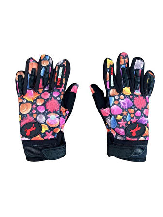 Motosiklet Çocuk Eldiveni TPR Velcro Kids Motor Eldiven Ocean