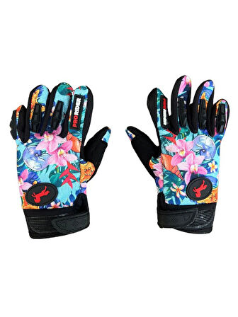 Motosiklet Çocuk Eldiveni TPR Velcro Kids Motor Eldiven Flower