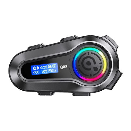 Motosiklet İntercom Üniversal Tüm Kasklara Uygun Işıklı Mod Motor 5.3 Bluetooth