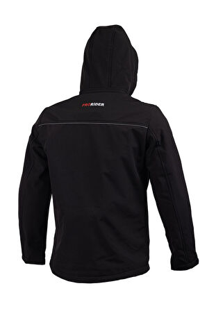 Motosiklet Montu Full Korumalı Softjell Kumaş Reflektif Kışlık Kurye Motor Mont Siyah