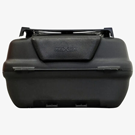 Motosiklet Arka Çanta 45 Litre Sırt Dayama ve Üst Tabla Full Set Black Edition