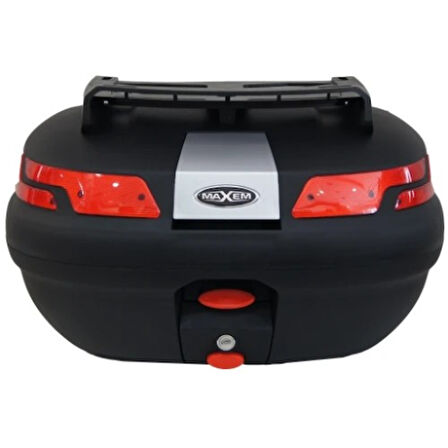 Motosiklet Arka Çanta 45 Litre Sırt Dayama ve Üst Tabla Full Set Siyah