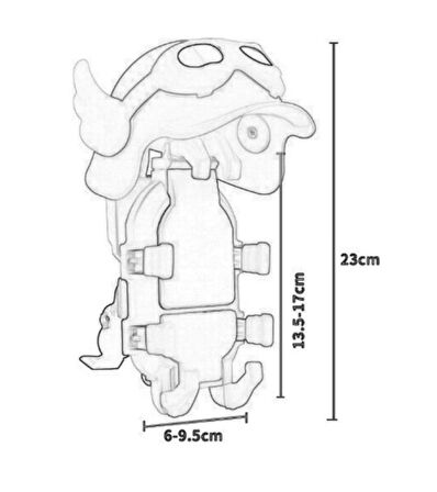 Motosiklet Telefon Tutucu Ayna Bağlantılı Titreşim Modüllü Güneş ve Yağmur Koruma Sarı