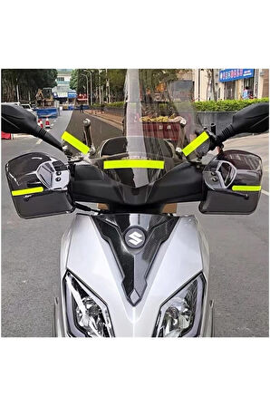 Motosiklet Rüzgar Koruma Siperlik Scooter,Cross,Vitesli ve Atv Mod Uygun Üniversal Reflektörlü Elcik