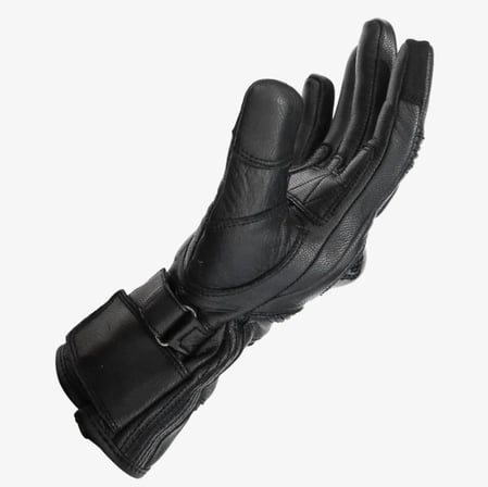 Motosiklet Eldiveni Deri Siyah %100 Leather Motorcu Eldiveni