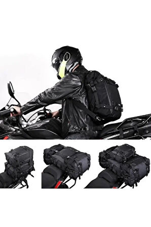 Motosiklet Sırt Çantası,arka Ve Yan Çanta Olma Özellikli Waterproof Motor Touring Çanta 30 Litre