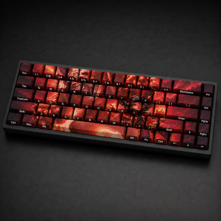 Özel LoL Panda Annie 68 Tuş PBT Cherry Profil Boya Süblimasyon Yan Baskılı Mekanik Klavye Keycaps Tuş Başlıkları
