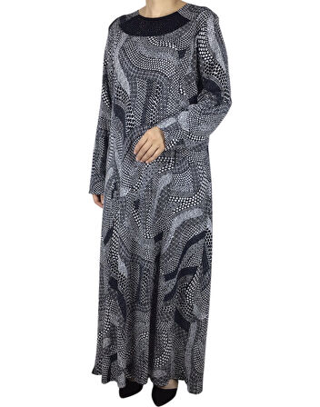 ANNE DESENLİ KULPLU ELBİSE